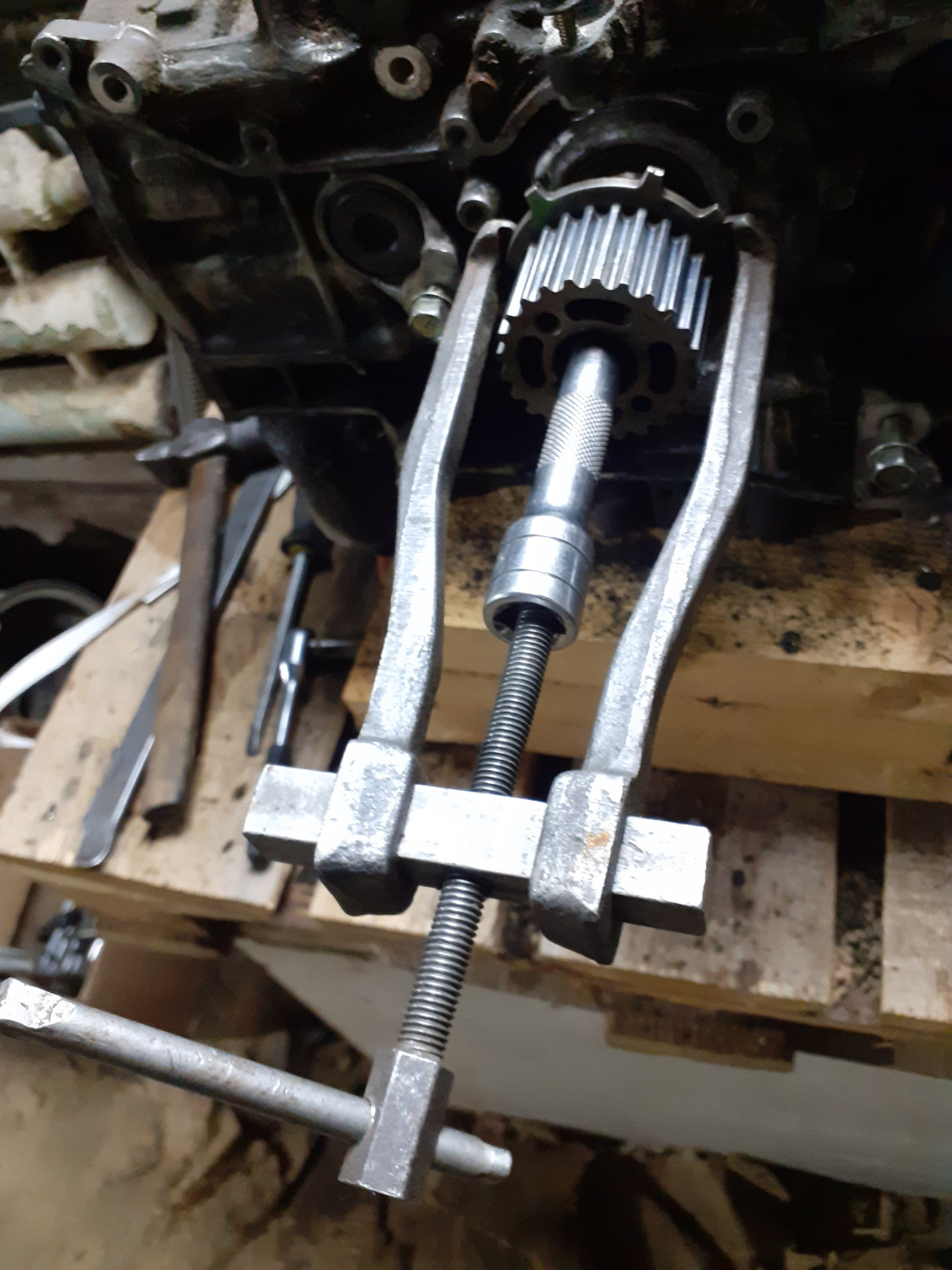 Обломило болт коленвала… Решение! — Subaru Forester (SF), 2 л, 1998 ...