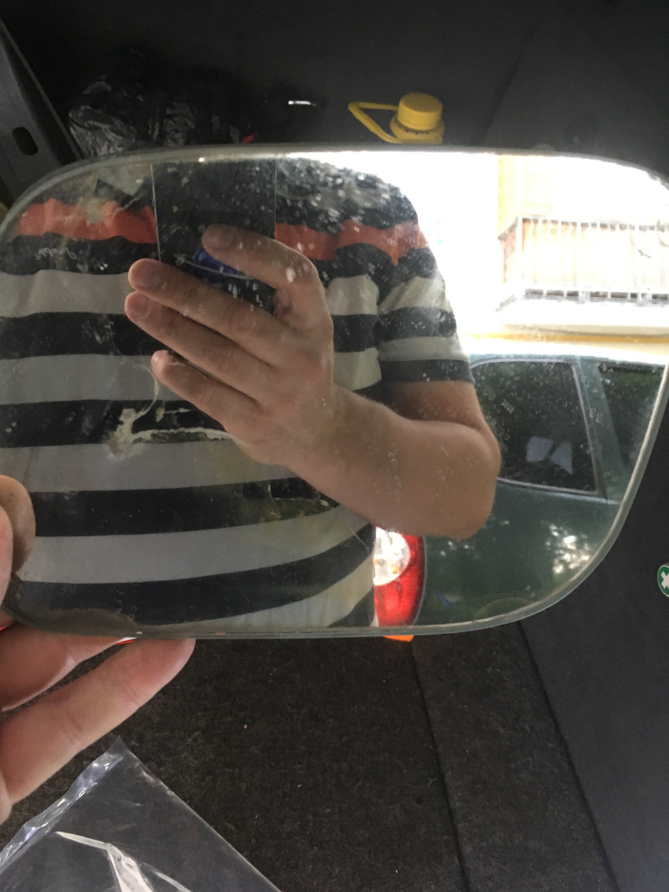 Зеркало заднего вида — Volkswagen Touareg (1G), 3,2 л, 2005 года ...