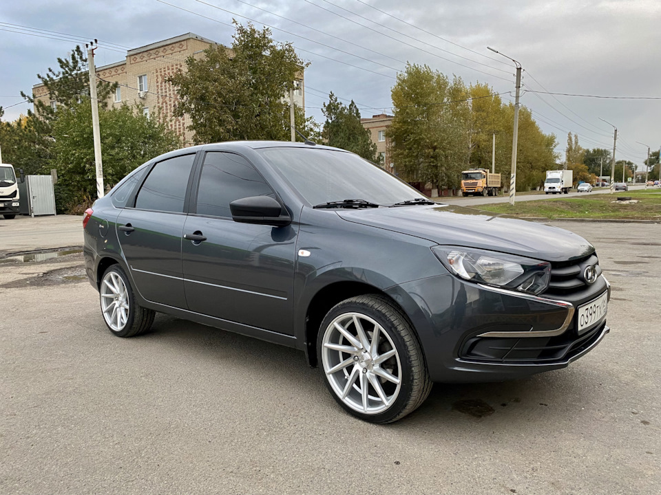 Занижение -50 ТехноРессор — Lada Гранта Лифтбек (2G), 1,6 л, 2018 года ...