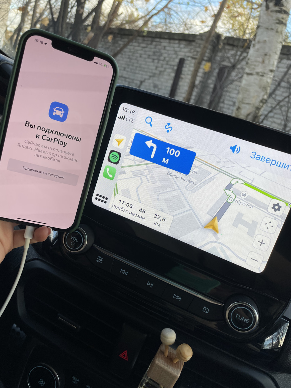 Tandem navigator CarPlay — Ford EcoSport, 2 л, 2018 года | электроника |  DRIVE2