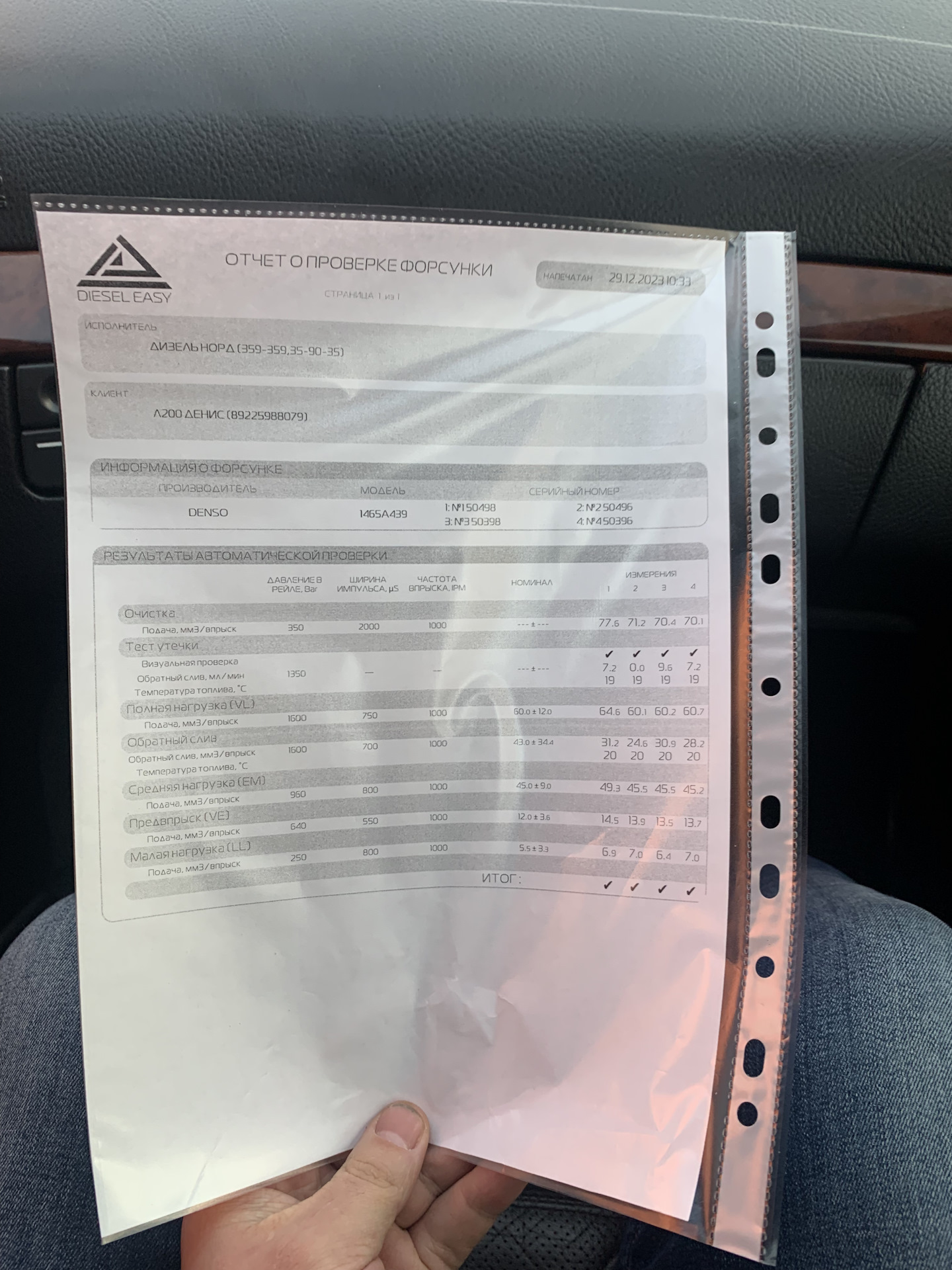 Проверка форсунок на стенде. — Mitsubishi L200 (5G), 2,4 л, 2017 года ...