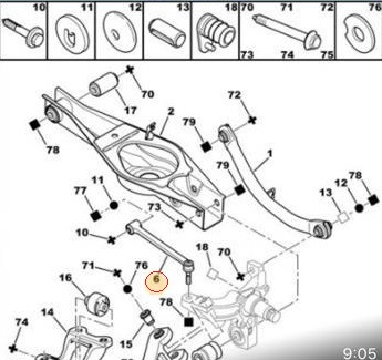 Пежо 406 задняя подвеска схема с названиями