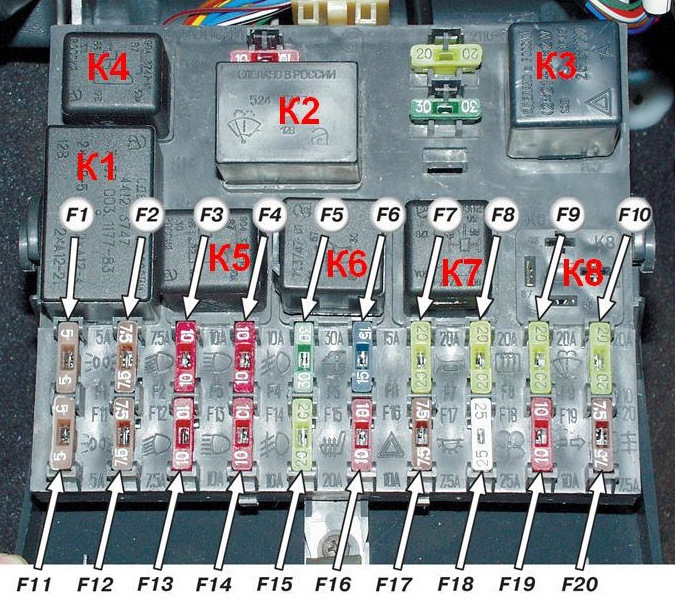 Предохранитель салона ваз 2110