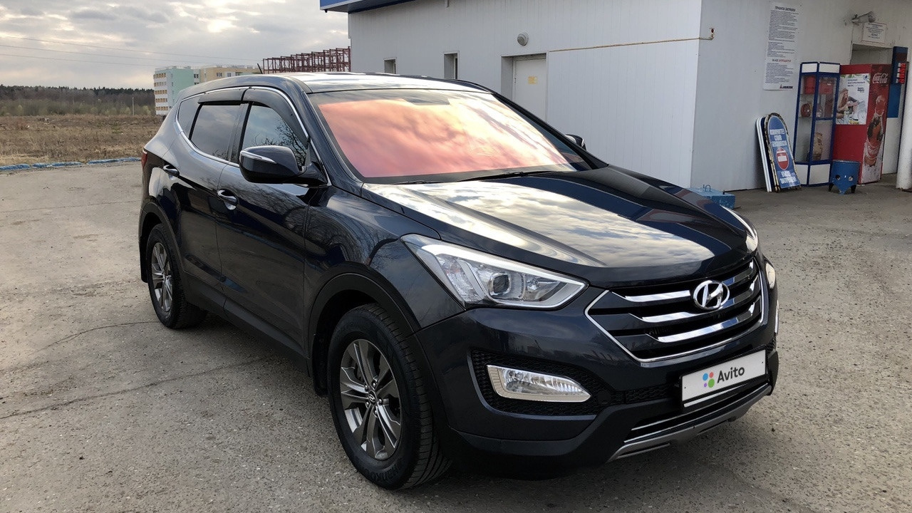 Hyundai Santa Fe (3G) 2.4 бензиновый 2014 | Темно синий, 2,4 бензин. на  DRIVE2