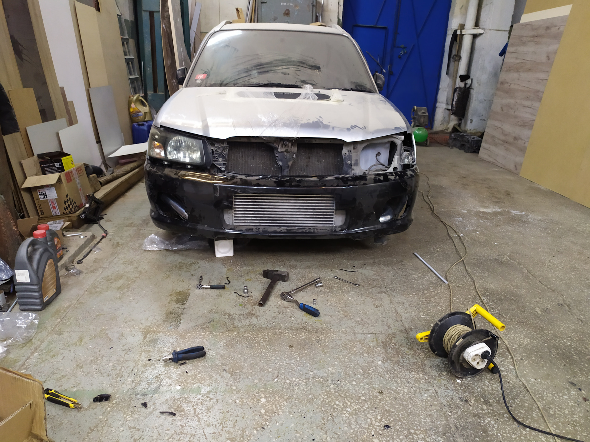 Укладываем пайпы интеркулера — Subaru Forester (SG), 2 л, 2003 года ...