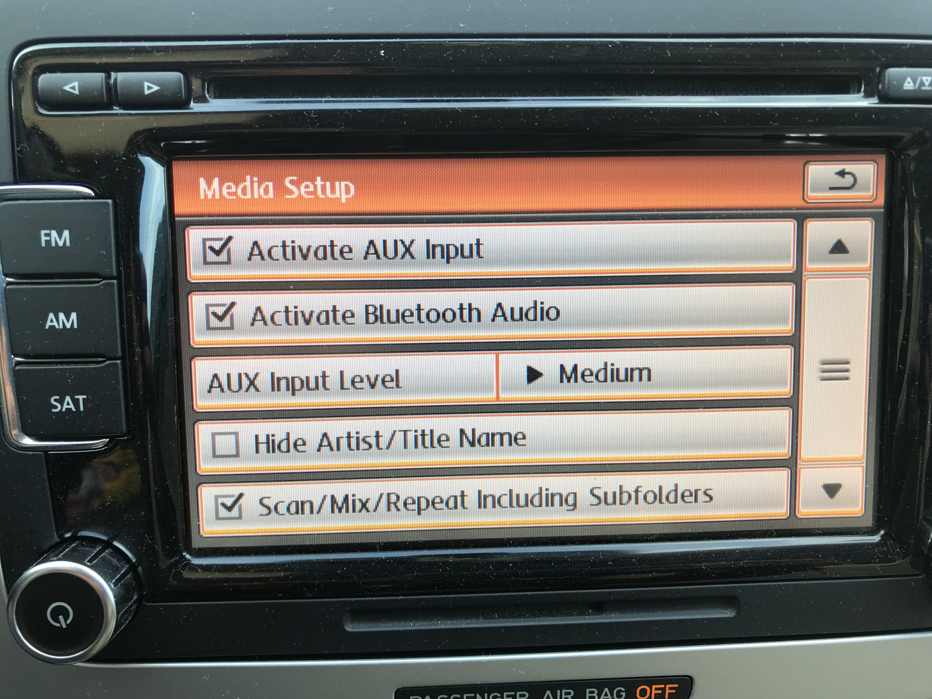 Настройки источник bluetooth audio volkswagen