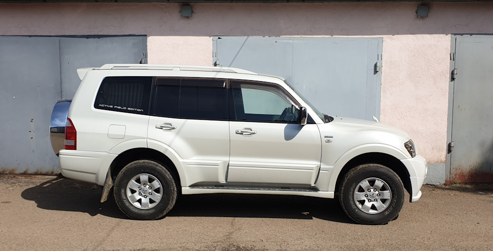 После установки: перед 55, зад 56-56.5 см — Mitsubishi Pajero (3G)