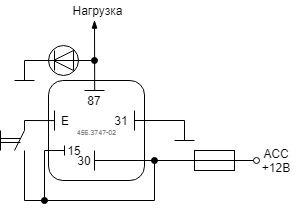 Реле 361.3787 схема подключения