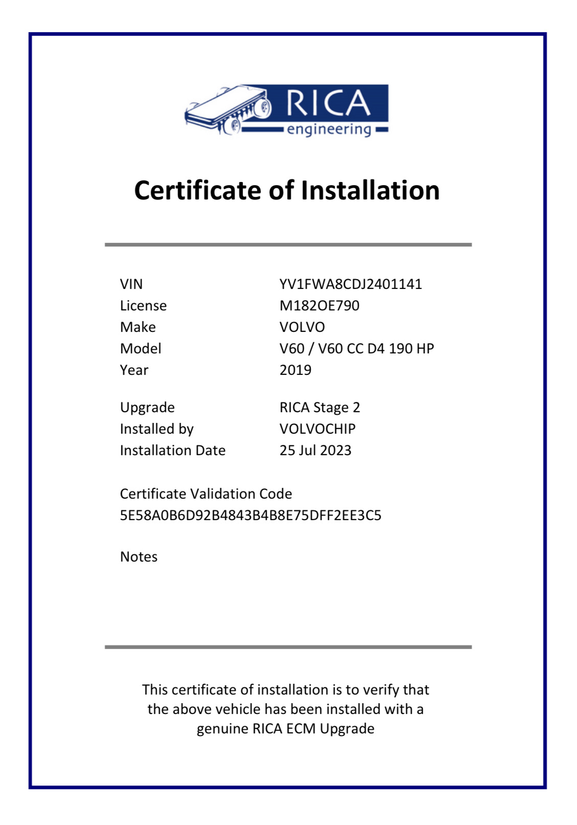 Installed this certificate. Rica Engineering Volvo значок. Rica Engineering