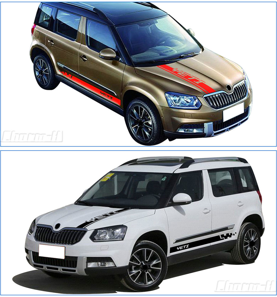 Декоративные наклейки — Skoda Yeti, 1,8 л, 2014 года | стайлинг | DRIVE2