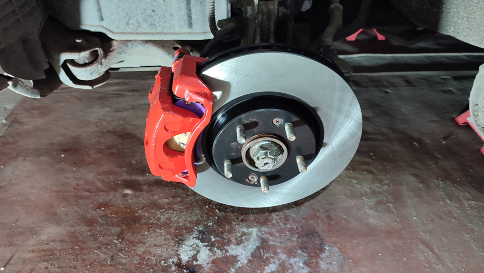 Передние диски — Hyundai Tucson (JM), 2 л, 2008 года | аксессуары | DRIVE2