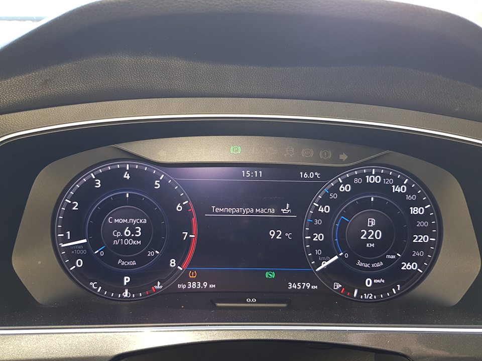 Расход топлива при спокойной езде "стиль пенсионер" — Volkswagen Tiguan ...