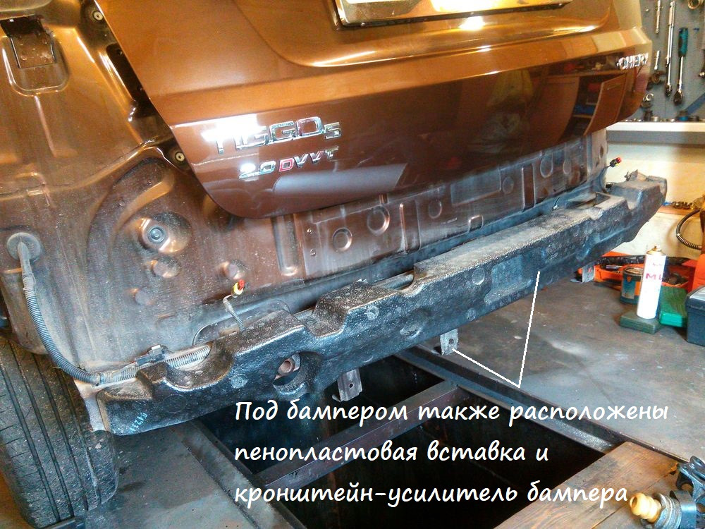 Как снять задний бампер тигго