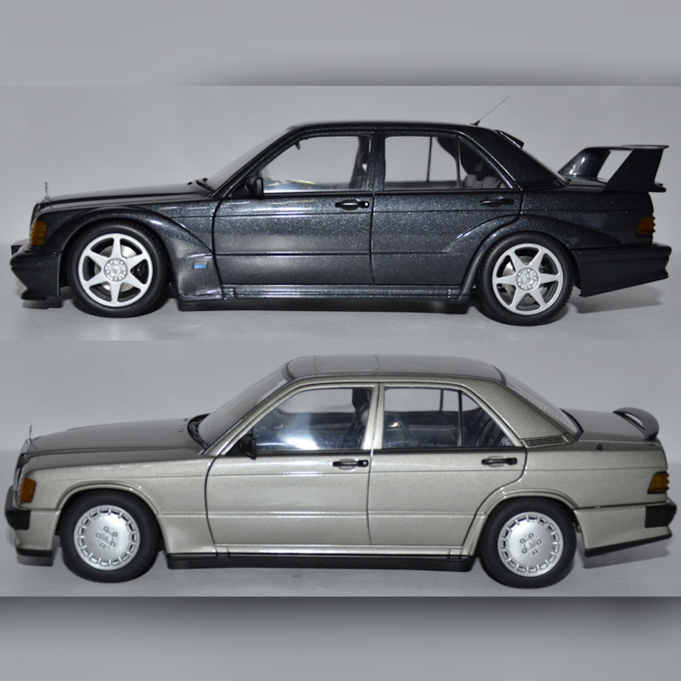 AutoArt 1/18 Mercedes 190E 2.3-16 1984 W201 vs Mercedes 190E