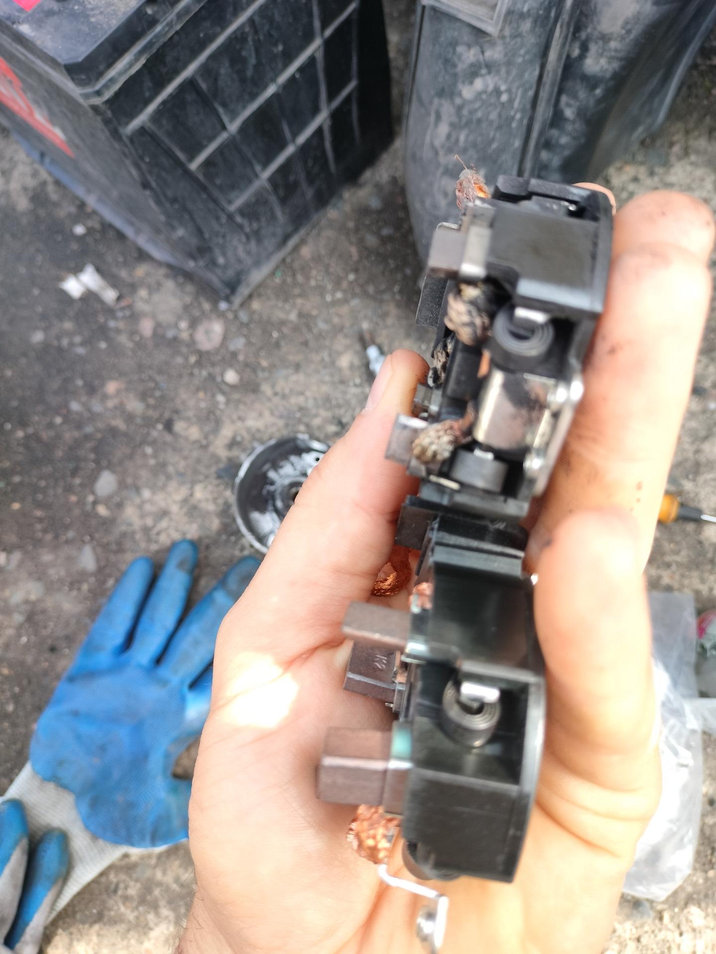 Замена щеток на стартере. — Toyota Camry (XV40), 2,4 л, 2011 года ...