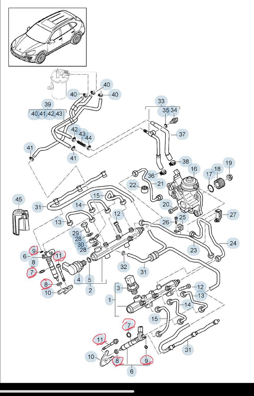 Все что обвел под замену. — Porsche Cayenne (2G) 958