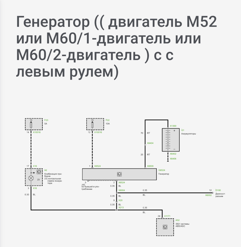 Горит лампа зарядки, но в сети 14В — BMW 7 series (E38), 4 л, 1995 года |  поломка | DRIVE2