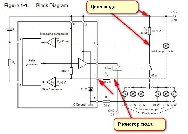 Доработка реле поворотов (DENSO) под светодиоды 81980-32010 — Toyota ...