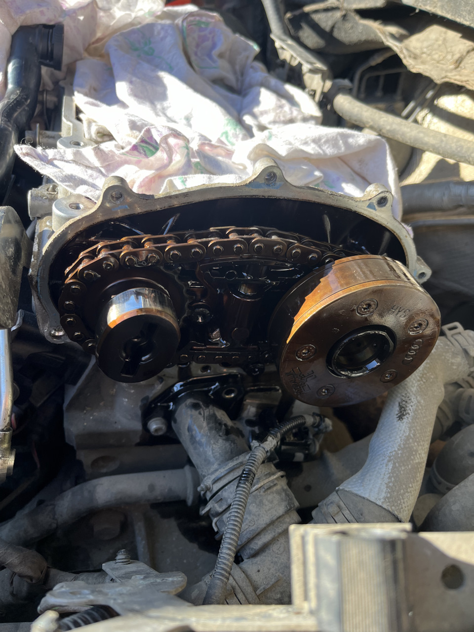 Замена цепи распредвалов с натяжителем — Audi A3 (8P), 2 л, 2008 года ...