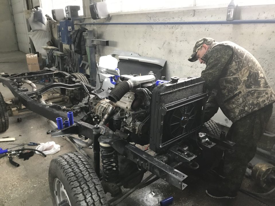 Примерка 3L карданы-глушитель — УАЗ 3162, 2,8 л., 2003 года | своими ...