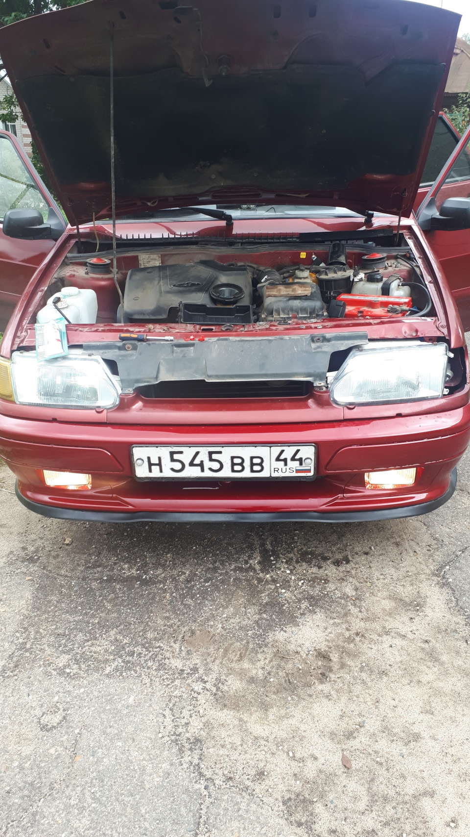 Замена переднего бампера и подключение птф. Часть 2 — Lada 2114, 1,6 л ...