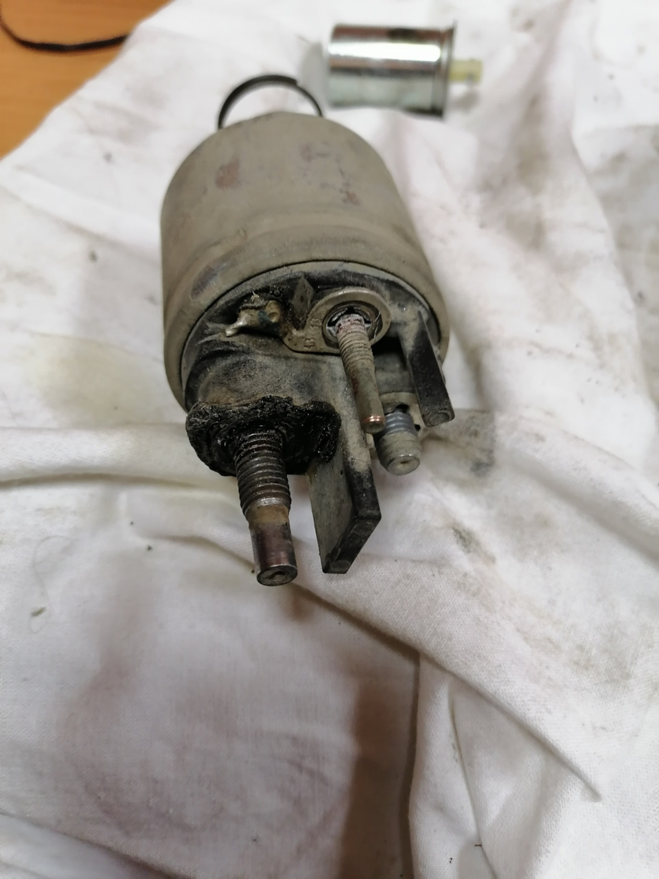 Замена втягивающего реле - Nissan Almera V (G11/15), 1,6 л, 2014 года визит на с