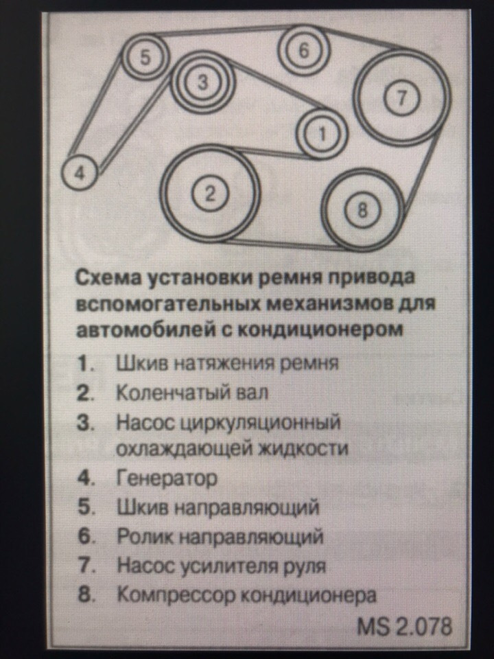 Мерседес 112 мотор схема ремня