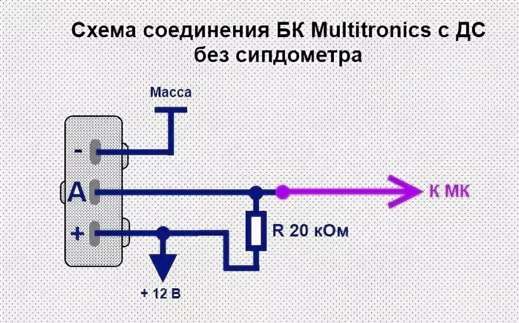 Схема датчика скорости калина