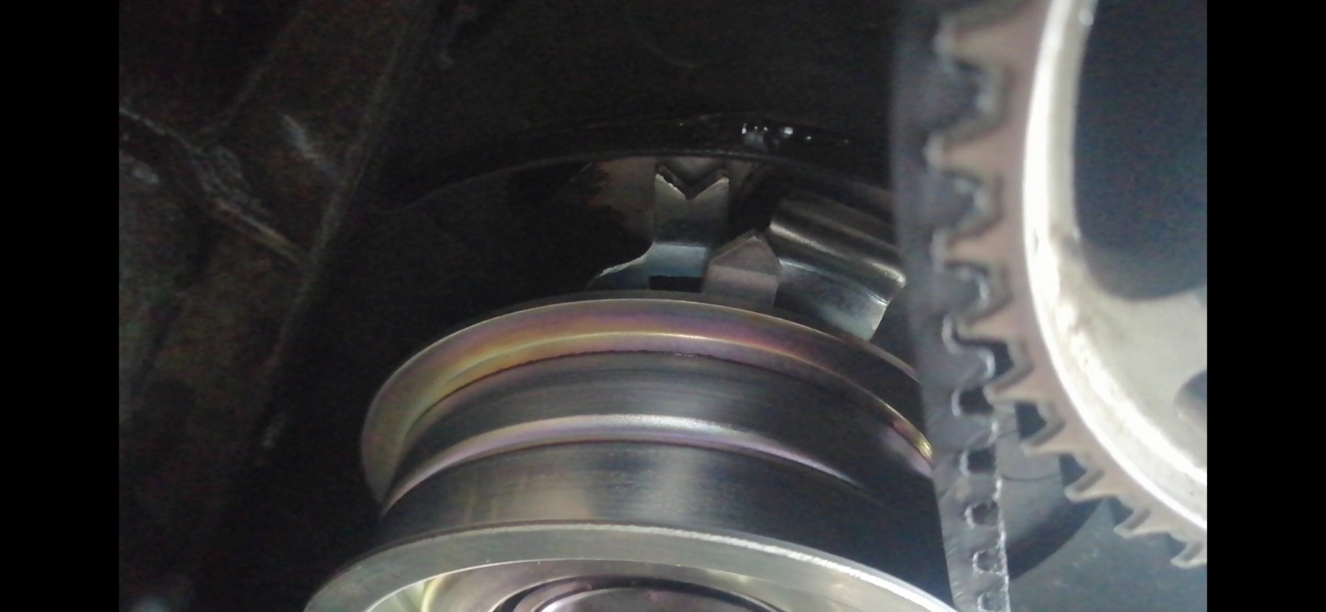 Натяжка ролика ремня грм — Skoda Octavia A5 Mk2, 1,6 л, 2012 года ...