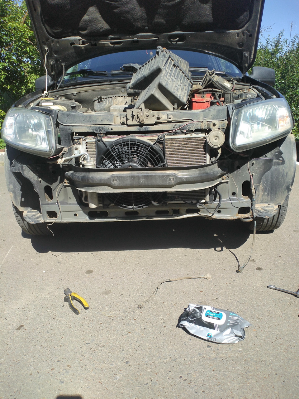 Замена ламп дхо, переделка проводки противотуманок и установка ламп. А ...