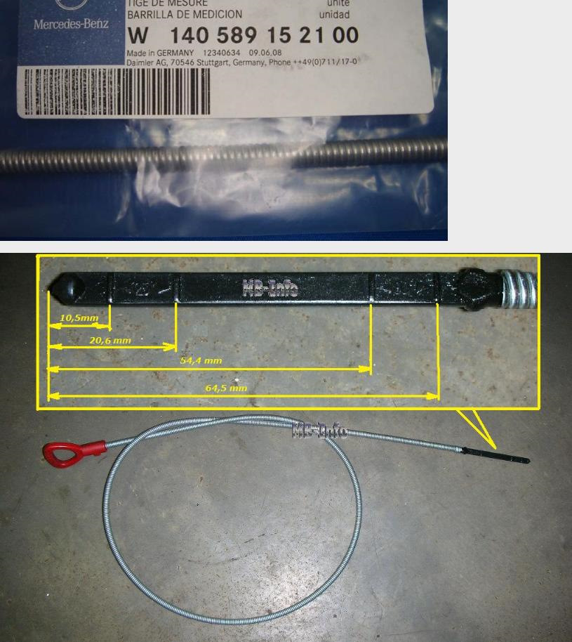 Щуп для проверки уровня масла в АКПП Mercedes (722.6) AFFIX AF10346002