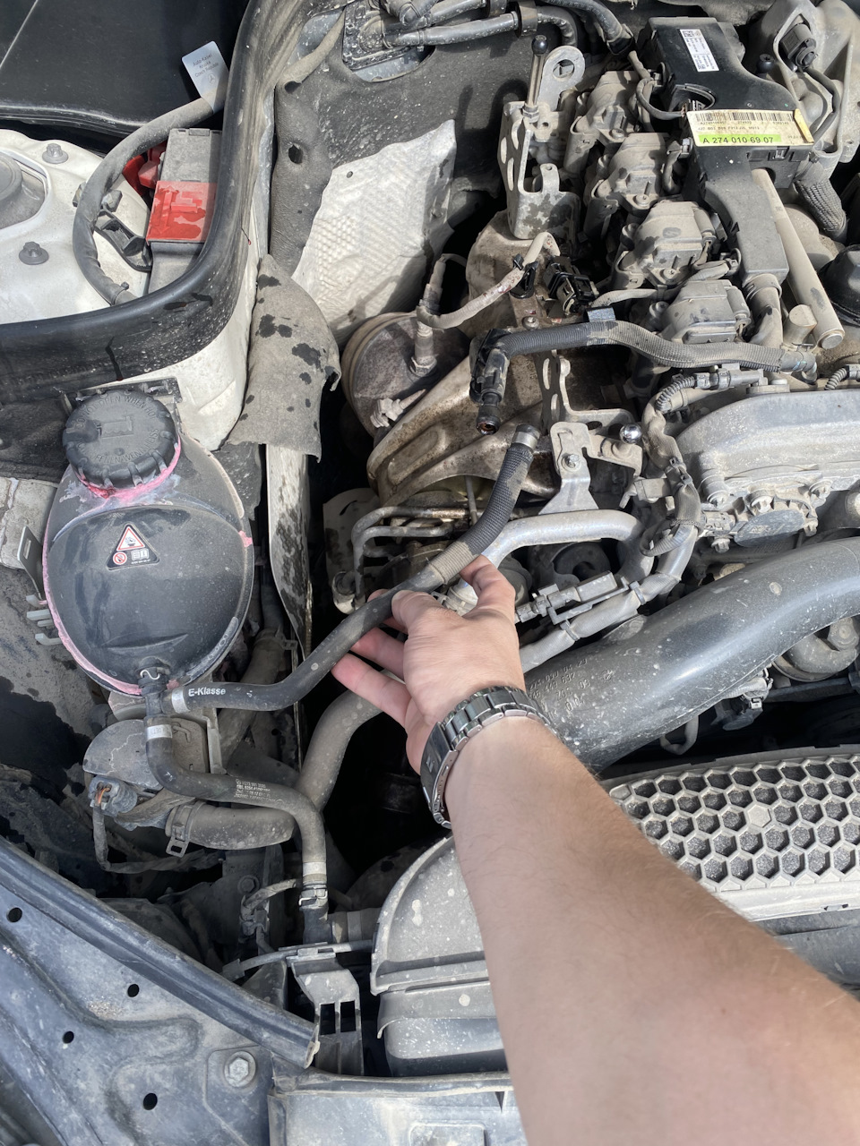 Шланг антифриза — Mercedes-Benz E-Class (W212), 2 л, 2015 года ...