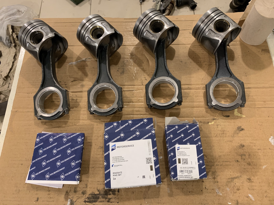 Развесовка поршней по парам 1-4, 2-3 — Mercedes-Benz V-Class (W447), 2 ...