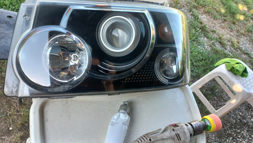 Полировка фар и противотуманок — Land Rover Range Rover Sport (1G), 4,4 ...