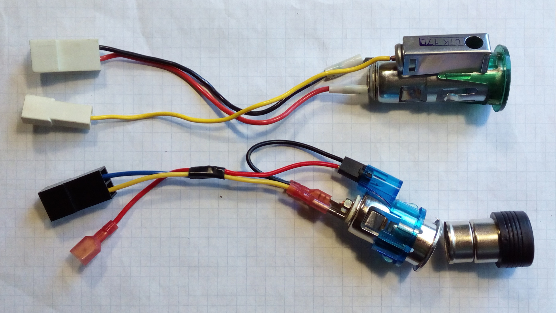как припаять провода к штекеру прикуривателя с предохранителем и индикатором