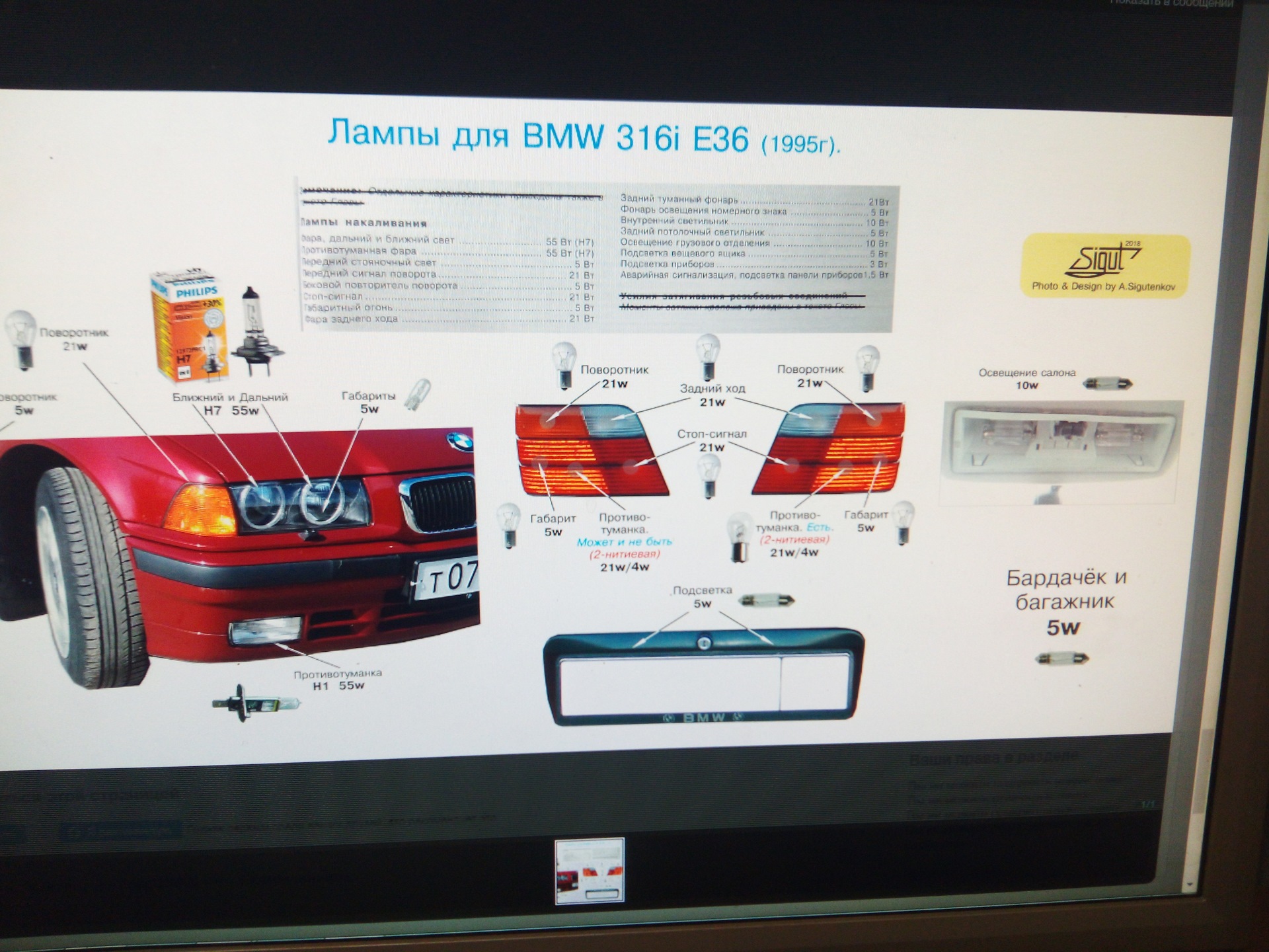 Ремонт задних фонарей — BMW 3 series (E36), 1,8 л, 1995 года ...