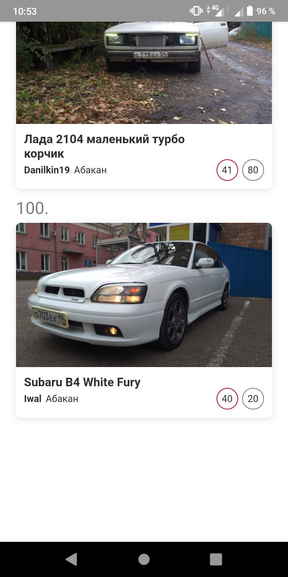 ТОП-100 Абакан! — Subaru Legacy B4 (BE), 2 л, 2001 года | наблюдение |  DRIVE2