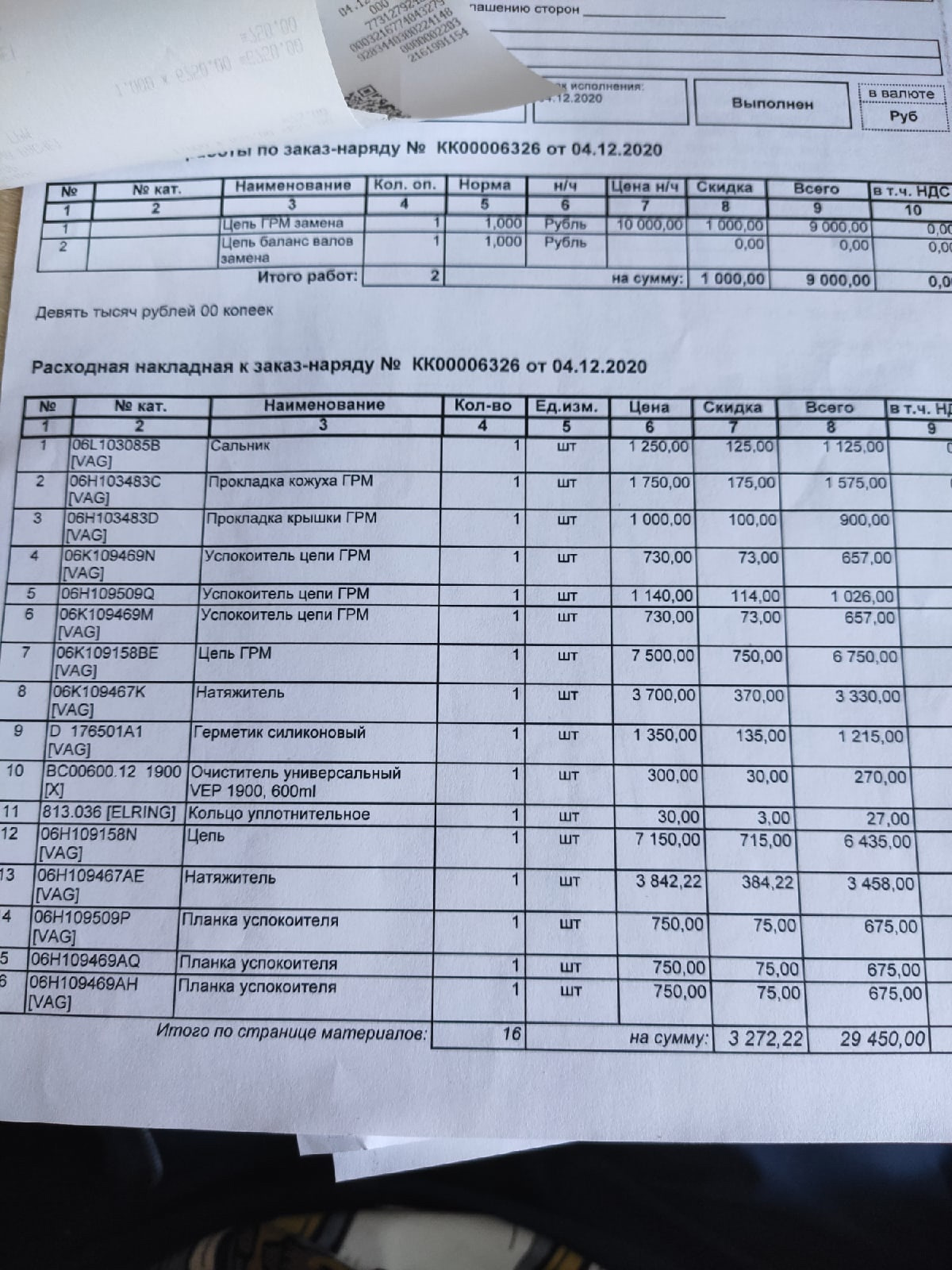 Замена цепи ГРМ — Audi Q3 (1G), 2 л, 2014 года | визит на сервис | DRIVE2