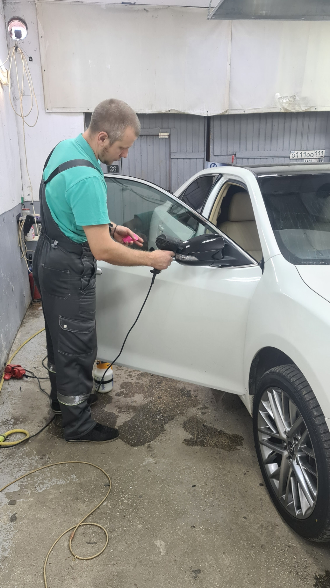 Тонировка передних стёкол и полоса на лоб — Toyota Camry (XV50), 2,5 л ...