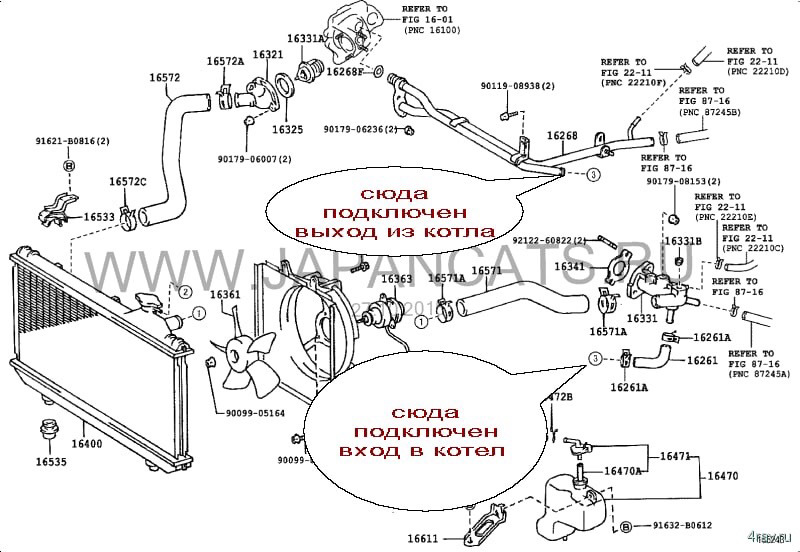 Системы охлаждения тойота рав 4. Система охлаждения Тойота Альтеза. 91621-B0816.