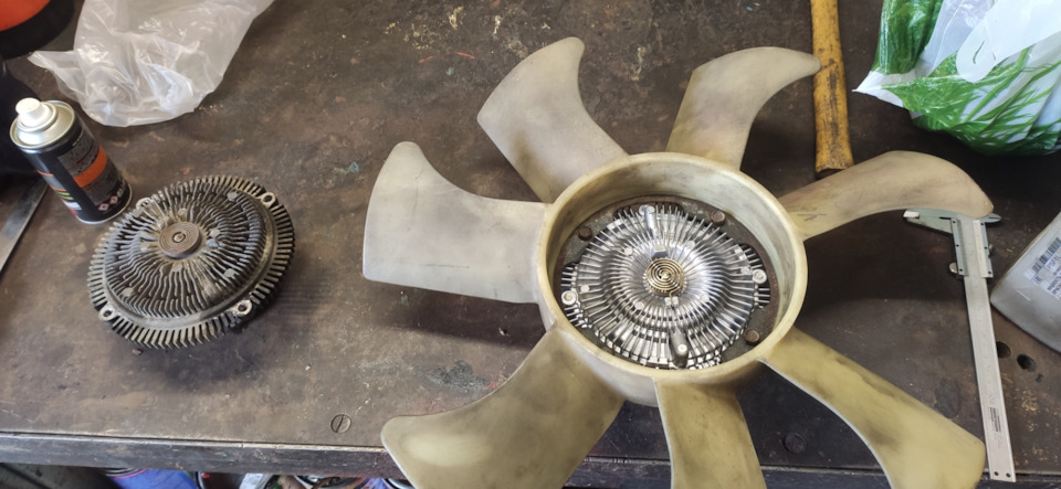 Замена вискомуфты . Промывка радиатора и интеркулера — Nissan Patrol GR ...