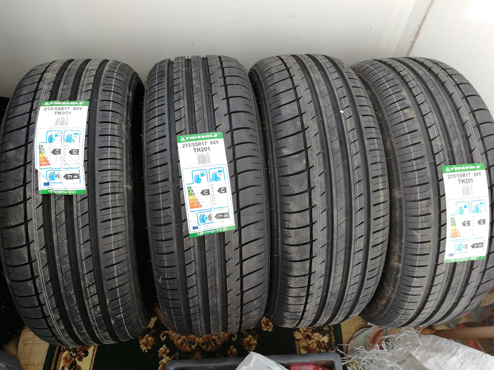 Триангл 215/55 r17 — Mazda 6 (1G) GG, 2 л, 2004 года | шины | DRIVE2