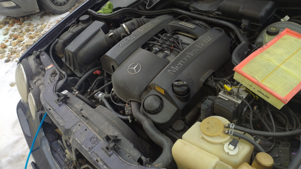 Чистка двигателя водородом. — Mercedes-Benz E-class (W210), 3,2 л, 2001 ...