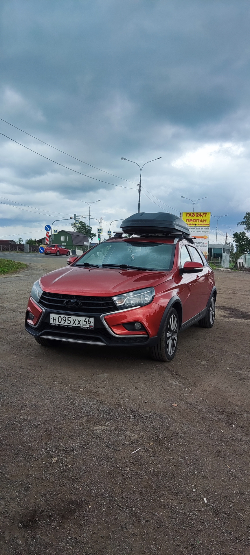 Одно из кафе по дороге. Вкусно, сытно, дно после этой еды не выбило, по ценнику приемлемо. — Lada Vesta SW Cross (1G)