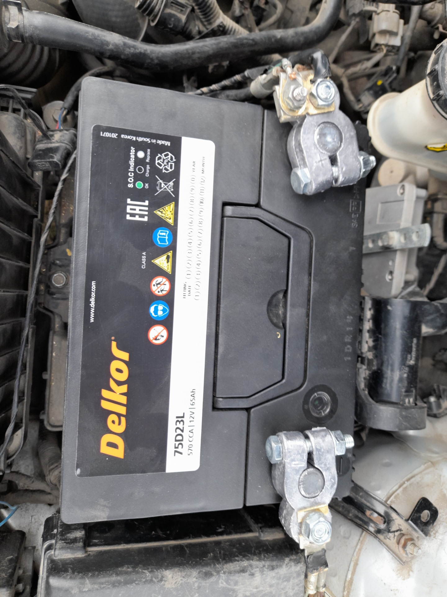 Новый акб — Hyundai Solaris, 1,6 л, 2014 года | расходники | DRIVE2