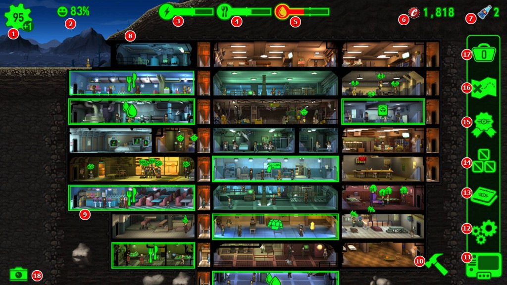 Fallout shelter удалить комнату