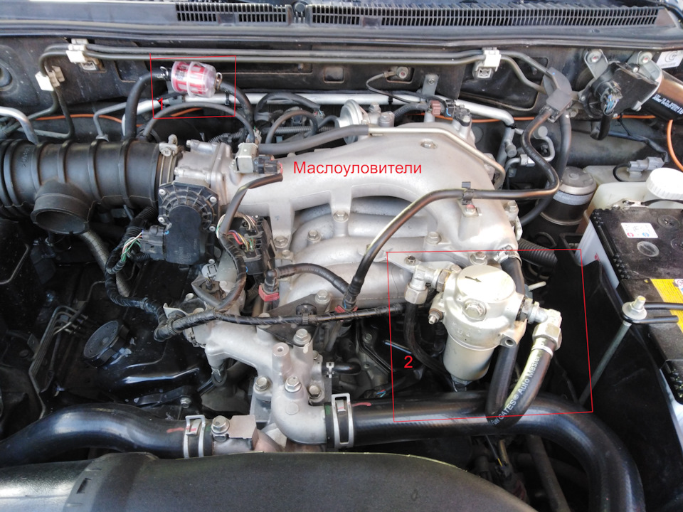 Принудительная вентиляция картера.Маслоуловитель. — Mitsubishi Pajero ...