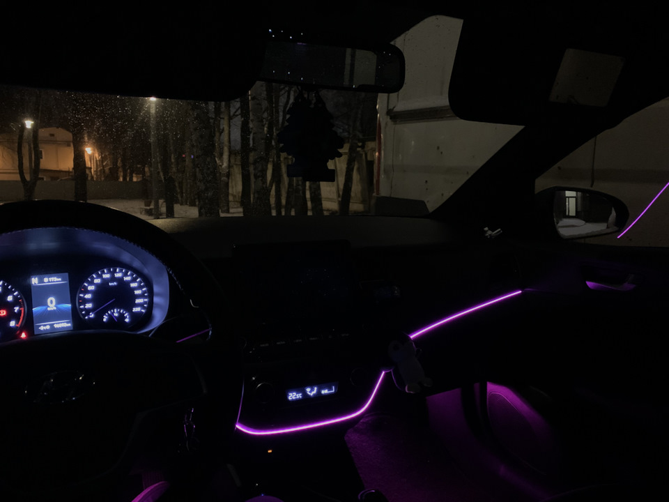 Подсветка салона ambient light Солярис 2. Начало положено😂 — Hyundai ...