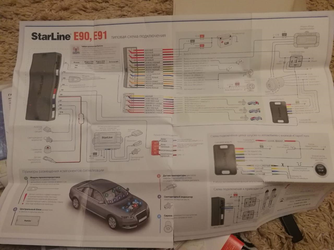 Схема starline e90