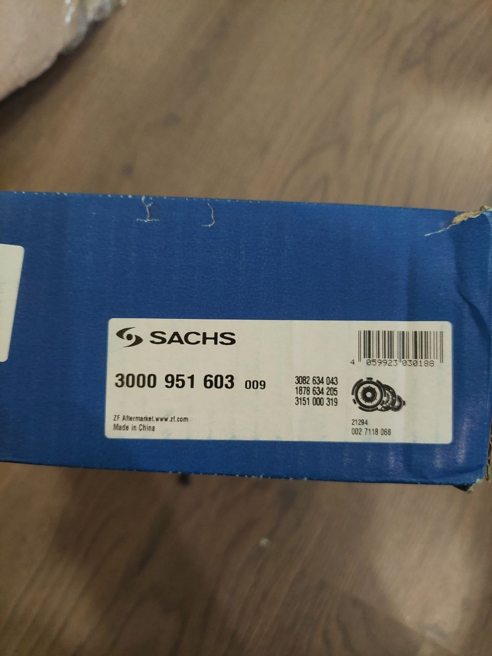 3000951603 Сцепление, комплект SACHS | Запчасти на DRIVE2